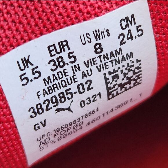 🩵NIB Puma Urban Red Bari Bandana Slip-on Sneakers Size 8 - Picture 14 of 15